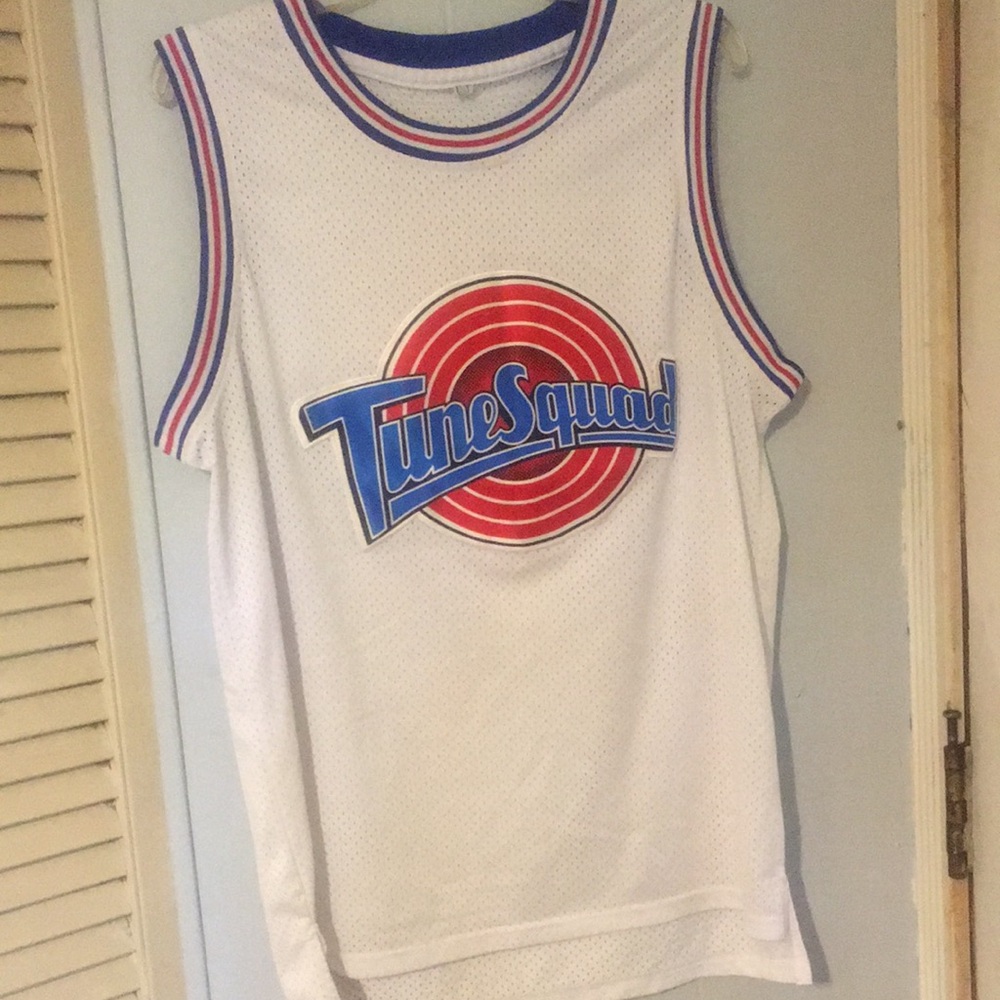 Tune Squad White Basketball Jersey Top